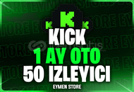 ⭐Kick 1 Ay Oto 50 Canlı Yayın İzleyici
