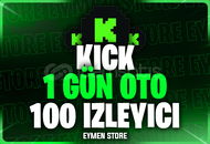 ⭐Kick 1 Gün 100 Canlı Yayın İzleyici
