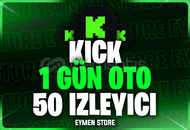 ⭐Kick 1 Gün 50 Canlı Yayın İzleyici