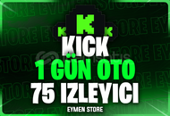 ⭐Kick 1 Gün 75 Canlı Yayın İzleyici