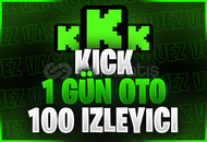 ⭐Kick 1 Gün Oto 100 Canlı Yayın İzleyici⭐