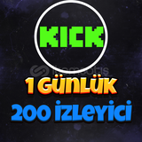 Kick 1 Günlük 200 İzleyici (Garantili)