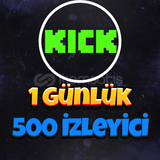 Kick 1 Günlük 500 İzleyici (Garantili)