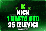 ⭐Kick 1 Hafta Oto 25 Canlı Yayın İzleyici
