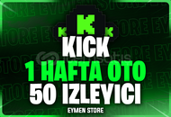 ⭐Kick 1 Hafta Oto 50 Canlı Yayın İzleyici