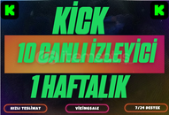 ⭐️KICK 1 HAFTALIK 10 ADET GERÇEK İZLEYİCİ⭐️