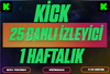 ⭐️KICK 1 HAFTALIK 25 ADET GERÇEK İZLEYİCİ⭐️