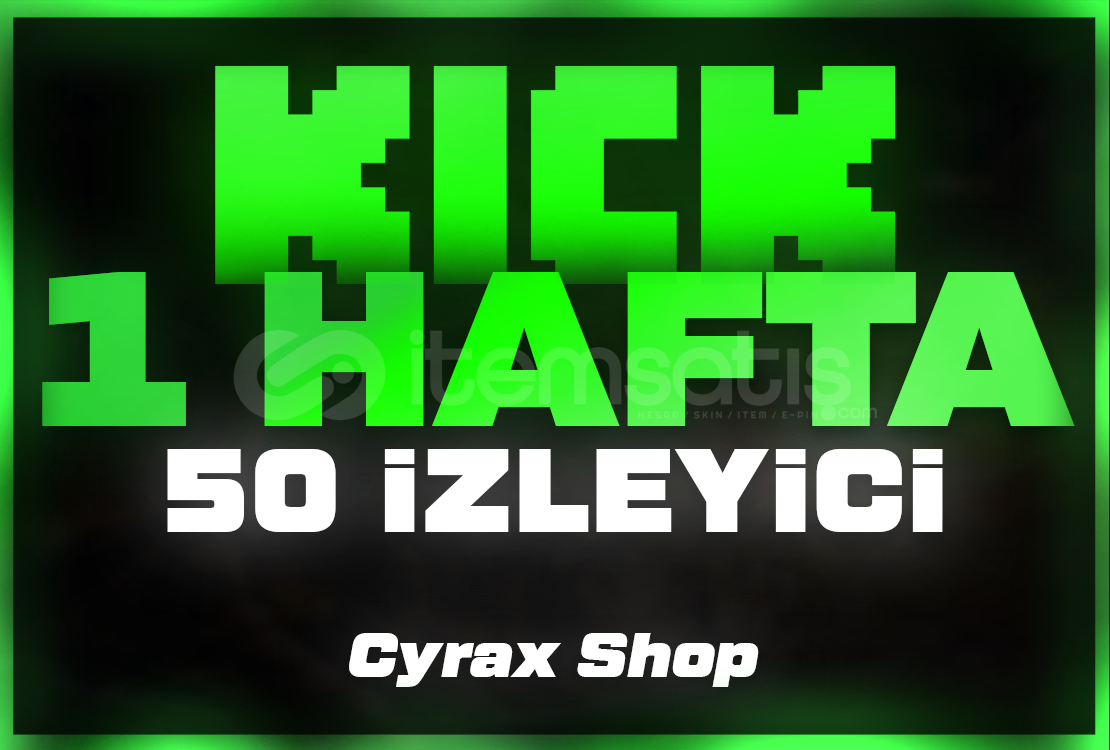 ⭐️KICK 1 HAFTALIK 50 GERÇEK İZLEYİCİ (OTO)⭐️ ⭐️KICK 1 HAFTALIK 50 GERÇEK İZLEYİCİ (OTO)⭐️