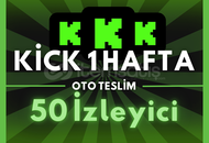 ⭐️KICK 1 HAFTALIK 50 GERÇEK İZLEYİCİ (OTO)⭐️