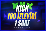 ✨Kick | 1 Saat 100 İzleyici | Garantili✨