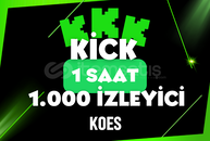 ✨⭐KİCK 1 SAAT 1000 İZLEYİCİ (SORUNSUZ)✨⭐