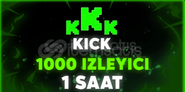 ✨⭐KİCK 1 SAAT 1000 İZLEYİCİ (SORUNSUZ)✨⭐