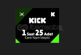 Kick 1 Saat 25 Adet Canlı Yayın İzleyici