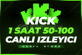 Kick 1 Saat 50-100 Canlı İzleyici - BÜYÜME