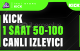 Kick 1 Saat 50-100 Canlı İzleyici - BÜYÜME