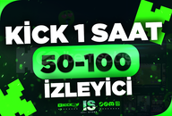 ⭐Kick 1 Saat 50-100 Canlı İzleyici - BÜYÜME⭐