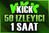 ✨Kick | 1 Saat 50 İzleyici | Garantili✨