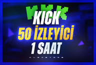 ✨Kick | 1 Saat 50 İzleyici | Garantili✨