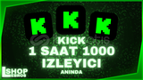 ⭐Kick 1 Saatlik 1000 İzleyici [Anında Teslimat]