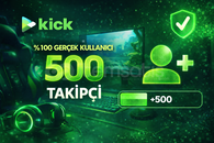 ⭐KİCK %100 gerçek 500 takipçi⭐