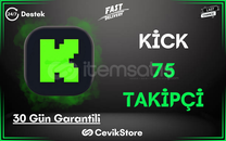 ⭐️Kick 75 Global Takipçi [Garanti]⭐️