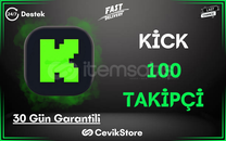 ⭐️Kick 100 Global Takipçi [Garanti]⭐️