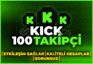 ⭐[GARANTİLİ] KİCK 100 GERÇEK TAKİPÇİ⭐