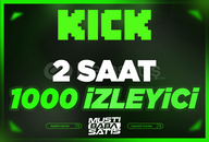 ⭐Kick 1000 İzleyici (120 Dakika) + Garanti