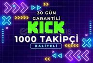 ⭐KICK 1000 TAKİPÇİ - HIZLI - GARANTİLİ