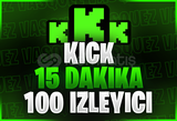 ⭐Kick 15 Dakika +100 Canlı Yayın İzleyici⭐