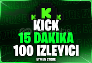 ⭐Kick 15 Dakika 100 Canlı Yayın İzleyici