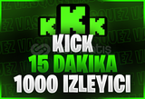 ⭐Kick 15 Dakika +1000 Canlı Yayın İzleyici⭐
