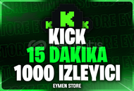 ⭐Kick 15 Dakika 1000 Canlı Yayın İzleyici
