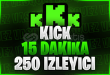 ⭐Kick 15 Dakika +250 Canlı Yayın İzleyici⭐