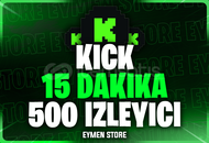 ⭐Kick 15 Dakika 500 Canlı Yayın İzleyici
