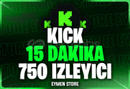 ⭐Kick 15 Dakika 750 Canlı Yayın İzleyici
