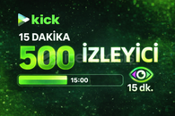⭐️KİCK 15DK 500 izleyici⭐️