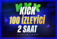 ✨Kick | 2 Saat 100 İzleyici | Garantili✨