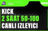 Kick 2 Saat 50-100 Canlı İzleyici - BÜYÜME