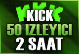 ✨Kick | 2 Saat 50 İzleyici | Garantili✨