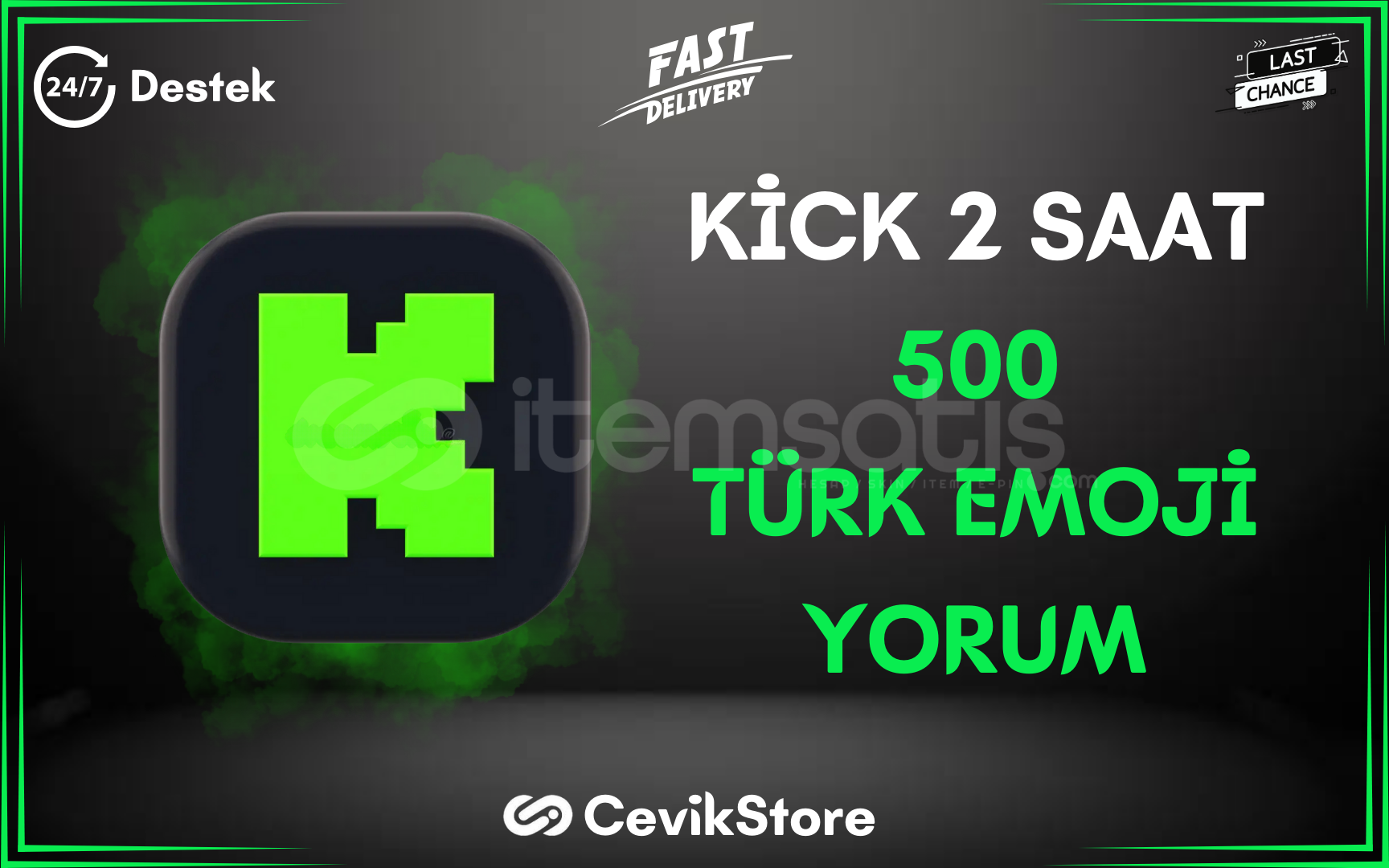 ⭐️Kick 2 Saat 500 Rastgele Türk Emoji Yorum⭐️ ⭐️Kick 2 Saat 500 Rastgele Türk Emoji Yorum⭐️