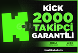 ⭐Kick 2000 Takipci +Garanti⭐