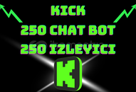 Kick 250 İzleyici [4 saat] + 250 Chat bot