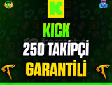 ⭐️☘️Kick 250 Takipçi❤️Garanti & Sorunsuz❤️