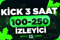 ⭐Kick 3 Saat 100-250 Canlı İzleyici - BÜYÜME⭐