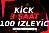 ⭐KİCK 3 SAAT 100 İZLEYİCİ