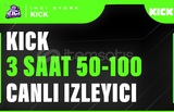 Kick 3 Saat 50-100 Canlı İzleyici - BÜYÜME