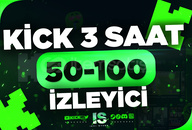 ⭐Kick 3 Saat 50-100 Canlı İzleyici - BÜYÜME⭐