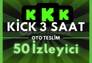 ⭐️KICK 3 SAAT 50 GERÇEK İZLEYİCİ (OTO)⭐️ ⭐️KICK 3 SAAT 50 GERÇEK İZLEYİCİ (OTO)⭐️