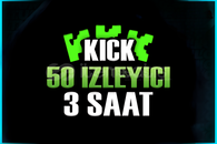 ✨Kick | 3 Saat 50 İzleyici | Garantili✨